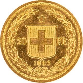 20 SFR Goldmünze Helvetia